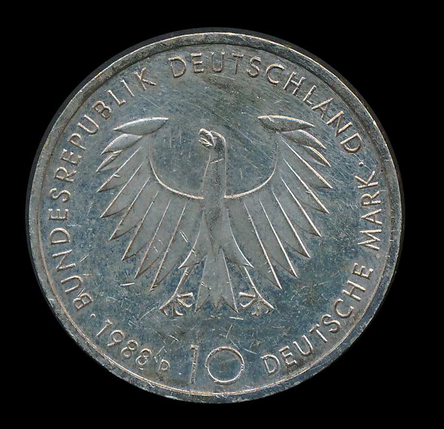 duitsland 10 mark zilver 1988