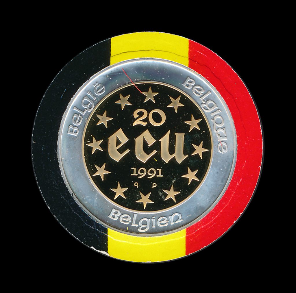 Belgie goud 20 euro ecu 1991