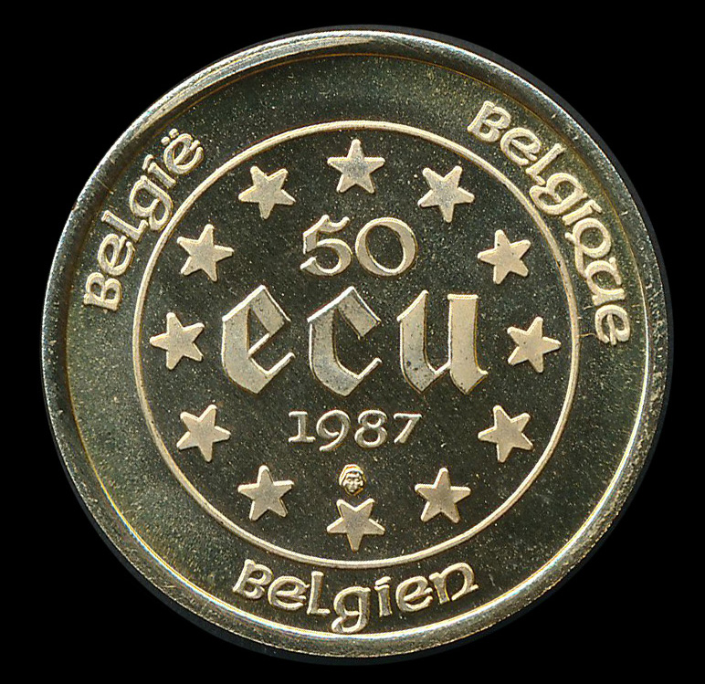 belgie goud 50 ecu 1987